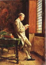 Ernest Meissonier The Reader in White oil painting image